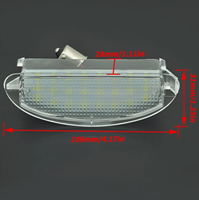 Luz LED sin Errores para Matrícula de Renault Clio II 1998-2005 y Twingo I 1993-2007, Lámparas de Número de Placa Trasera