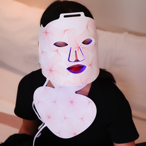 Nueva Máscara Profesional con Logotipo Personalizado para el Cuidado de la Piel, Máscara Facial de Fotones con Luz Roja LED de Silicio, Terapia de Luz Roja e Infrarroja Cercana para Rostro y Cuello - Product Image 1