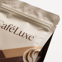 Sachet d'emballage plastique à fond plat personnalisé pour café et aliments secs, sachet refermable à haute barrière en aluminium