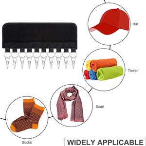Hat Organizer <strong>Hanger</strong> with 10 <strong>Clips</strong>, Baseball Cap Organizer for Closet Storage - Product Image 4