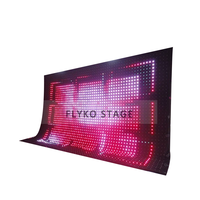 P10 Led Video Wall LED DMX512 Video Star Cloth RGB Vision Cortina RGB Software Cortina para espectáculo de fiesta de boda