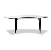 Mobilier d'extérieur de restaurant d'hôtel, table en contreplaqué PVC, ensemble de table à manger, banquet, demi-rond pliable, tables de mariage