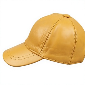 Gorra de Béisbol de Cuero Genuino de Primera Calidad para Hombre, Gorra de Cuero de 6 Paneles - Product Image 1