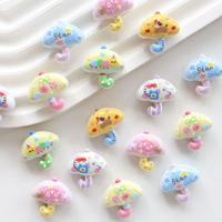 Perles à motifs de dessins animés en relief double face, à trous inclinés, pour stylos à perles DIY, chaînes de téléphone portable, pendentifs et accessoires de matériel