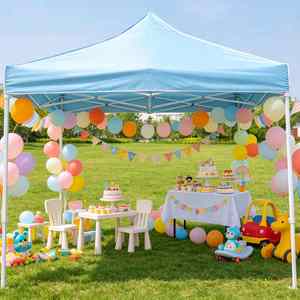 Tente Pop-up Élégante 3x3m, Imperméable, Protection UV, Barnum Extérieur pour Petites Cérémonies de Mariage et Événements en Plein Air - Product Image 1