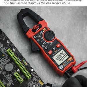 Pinza Amperimétrica Digital TASI TA811B, Multímetro Eléctrico Multifuncional para Profesionales, Mide Resistencia, Temperatura y Frecuencia - Product Image 6