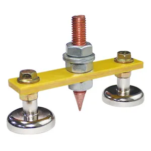 Abrazadera de tierra de soldadura de doble cabezal magnético, abrazadera de soldadura <span class=keywords><strong>magnética</strong></span> pequeña, soporte de tierra, accesorios de herramientas de soldadura electromagnética - Product Image 1