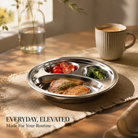 Assiette divisée en titane de couleur unie pour repas d'enfants et présentations de table familiales, commande en gros, approvisionnement pour l'exportation