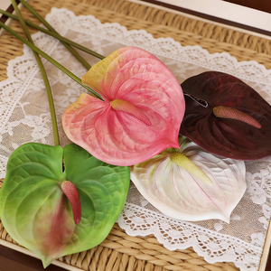 Fleur artificielle Anthurium à tige unique, imprimée en 3D, effet toucher réel, vente en gros directe usine pour mariages, banquets, maisons et hôtels - Product Image 2