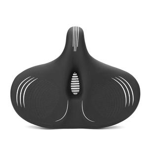 <span class=keywords><strong>Selle</strong></span> de vélo <span class=keywords><strong>ultra</strong></span>-large et confortable en PU avec coussin absorbant les chocs en mousse à mémoire de forme et support dorsal - Product Image 1