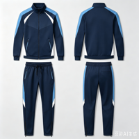 Grosir Setelan Training Olahraga Pria Berkualitas Tinggi Bahan Polyester 100% yang Bernapas, Produsen Setelan Training Custom