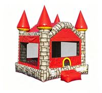 Château gonflable classique en forme de château de pierre, pour enfants, idéal pour les événements et la location.