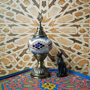 Lampada Mosaico Turca Fai-<span class=keywords><strong>da</strong></span>-Te, Lampada <span class=keywords><strong>da</strong></span> <span class=keywords><strong>Tavolo</strong></span> Vintage <span class=keywords><strong>in</strong></span> Metallo e <span class=keywords><strong>Vetro</strong></span>, Lampada <span class=keywords><strong>da</strong></span> Scrivania di Lusso Fatta a Mano per Decorazione Camera <span class=keywords><strong>da</strong></span> Letto e Soggiorno - Product Image 5