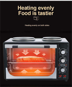فرن تجاري منزلي 35 لتر ، فرن مدمج للبيتزا والميكروويف ، مقلاة هوائية للخبز ، طباخ غاز كهربائي للخبز والمخبوزات - Product Image 4