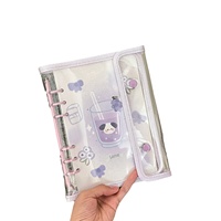 Album photo à feuilles mobiles style coréen Ins, avec reliure A6, couverture en PVC à double boucle, pour collection de cartes et photos de stars