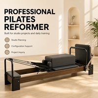 Lit de Pilates en bois commercial, équipement d'entraînement professionnel pour studio, résistance à ressort réglable, entraînement polyvalent