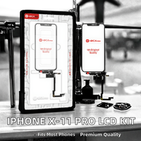Kit de réparation d'écran pour X/XS/XR/11 Pro/Max, certifié G+OCA PRO, avec cadre en verre tactile flexible long + colle OCA + gaze anti-poussière