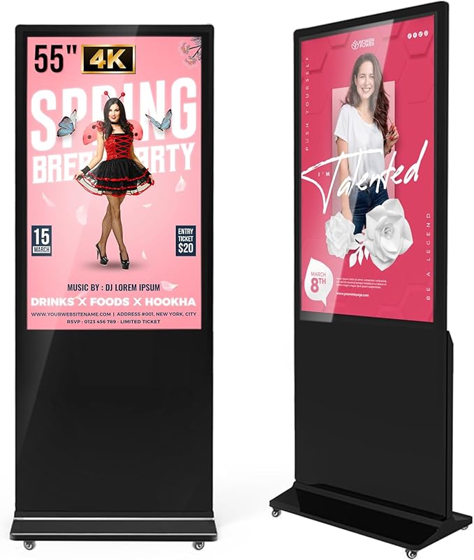 Интерактивный ЖК-дисплей для рекламы, Android, напольный киоск с сенсорным экраном, цифровой тотемный монитор, автомобильный медиаплеер
