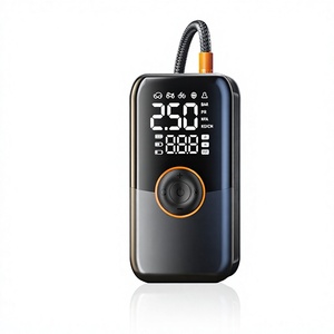 Pompe à air portable pour voiture Helloleiboo 12V avec affichage numérique, gonfleur de pneus 30L/min avec fonction d'arrêt automatique - Product Image 1