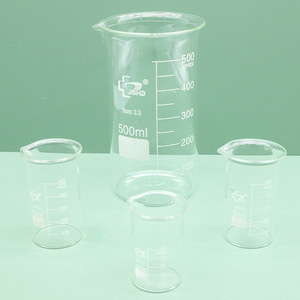 บีกเกอร์ Huida ขนาด 25 มล. 50 มล. ทำจากแก้ว Boro 3.3 สำหรับใช้ในห้องปฏิบัติการ - Product Image 2