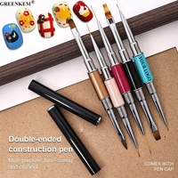 Pinceau à ongles multifonctionnel double tête pour extension rapide de gel, brosse de précision pour sculpture, nouveau design