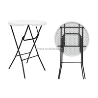 Ventes chaudes, table de bar pliante en plastique HDPE moderne et bon marché pour une utilisation en intérieur/extérieur