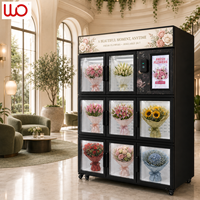 Distributeur automatique de fleurs fraîches réfrigéré à 8 portes avec écran tactile intelligent pour centres commerciaux, hôtels et fleuristes