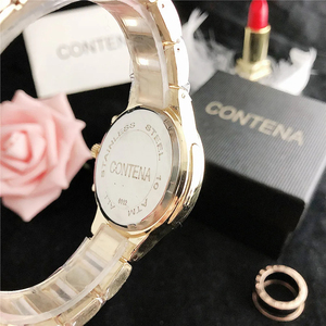 <span class=keywords><strong>Montre</strong></span> Femme CONTENA : <span class=keywords><strong>Montre</strong></span>-bracelet à Quartz <span class=keywords><strong>en</strong></span> <span class=keywords><strong>Or</strong></span> Rose avec Cristaux, Bracelet Tendance - Product Image 5