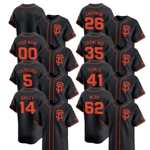 Maillots de baseball personnalisés 2025 pour hommes et femmes, style alternatif San Francisco, brodés, uniformes de jeunesse, vêtements de sport - Product Image 1