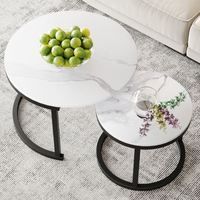 Table basse centrale de style simple Table basse gigogne Table basse ronde de luxe moderne