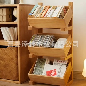 Solid Wood Multi Layer Storage <b>Rack</b> 3 Tiers Wall Mounted Rectangle Durable For <b>Kitchen</b> Living Room Snack Vegetable Storage - Product Image 3