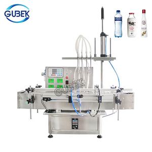 GUBEK <span class=keywords><strong>Precision</strong></span> Automatic Liquid Filler Capper: 4-Head para soluções, reagentes diagnósticos e líquidos de laboratório, controle PLC - Product Image 1