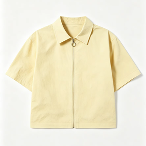 เสื้อเชิ้ตแขนสั้นมีซิปสไตล์ลำลองสำหรับทุกวัน - Product Image 2