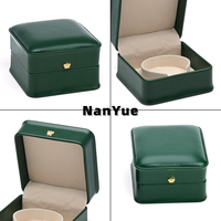 Boîtes à bijoux carrées en cuir PU, portables, à rabat, pour bracelets en jade, boîtes de rangement et de présentation, vente en gros, boîtes cadeaux à bijoux avec logo personnalisé
