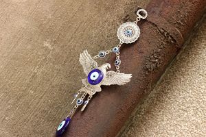 Vente chaude : Amulette Nazar bleue turque, œil porte-bonheur, ornement mural en forme d'aigle, vente en gros, exorcisme, bénédiction, sécurité - Product Image 3