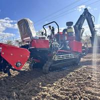 Motoculteur agricole rotatif, mini-tracteur chenillé 25 CV avec moteur et boîte de vitesses personnalisée, haute productivité