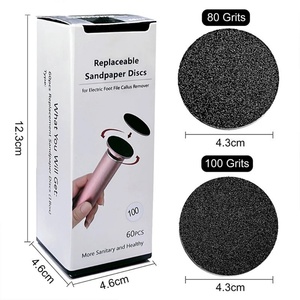 60Pcs/Box Electric Foot <b>File</b> Sandpaper Disk Replaceable Sanding <b>Paper</b> Foot <b>File</b> Callus Remover - Product Image 6