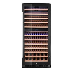 Réfrigérateur à vin commercial Arktic 265L pour cuisine, 2 zones, capacité de 124 bouteilles, noir, 570x595x1400mm - Product Image 1