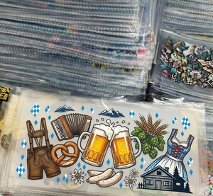 Calcomanías de Moda para Vasos de Cerveza con Diseño de Chicas en Dirndl para Festivales de Cerveza, Resistentes al Agua, Transferencia Permanente por Frotamiento, para Vasos y Latas de Cerveza Libbey - Product Image 2