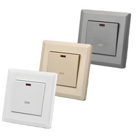 Interruptor de botón pulsador de panel grande de material PC, diseño popular, 20A 32A 45A, para aire acondicionado, calentador de agua, soplador y cocina