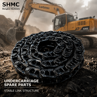 Liens de chenilles d'excavatrice robustes SHMC MMA80640 en acier forgé, pièces de rechange pour train de roulement, ensemble de chaînes pour LiuGong