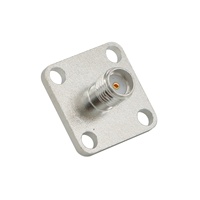Conectores SMA Hembra 4 Agujeros Panel Montaje en chasis Brida Conector de copa de soldadura Conector de mamparo SMA