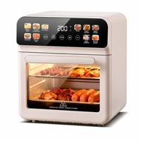Four à Friture Sans Huile Grande Capacité 12 Menus Prédéfinis Cuisson Vapeur Rôtissage Friture Cuisson Tout-en-un 200°C Écran Tactile Fenêtre Visuelle Appareil de Cuisson Familial