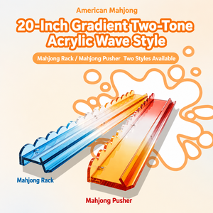Organizador de Mahjong Acrílico de Doble Tono con Ranuras Magnéticas en Forma de Ola y Regla para el Hogar - Product Image 1