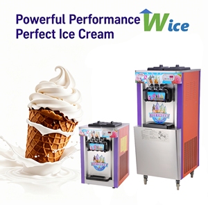 Machine à glace molle de comptoir WICE avec compresseur GMCC, 3 saveurs, production de sorbet 25L/H pour magasin, machine à glace molle 25-28L/h - Product Image 1