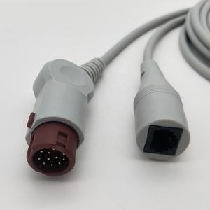Cable médico profesional de alta calidad, Cable con <span class=keywords><strong>Sensor</strong></span> de presión arterial, 12 Pines, IBP, Compatible/Minray - Product Image 2