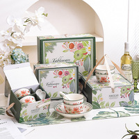 Ensemble de bols et assiettes en céramique sous glaçure, personnalisés, écologiques, de luxe, imprimés à l'écran, pour soupe et ramen, promotionnels, pour la maison, l'hôtel, ou comme cadeau