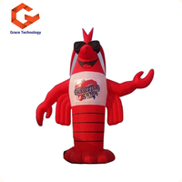Homard gonflable géant de publicité, modèle de homard gonflable pour la décoration extérieure