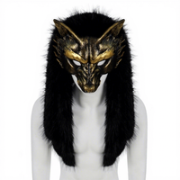 Masque intégral de renard loup transfrontalier pour fête, cosplay, Halloween, carnaval - Accessoire de costume réaliste en mousse PU