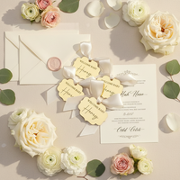 Décorations suspendues pour table de desserts de mariage transfrontalière, cartes à insérer en acrylique imprimées numériquement, décorations pour cupcakes et snacks LITING